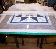 Preparing the layers to be hand basted