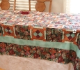 Pin basting the quilt