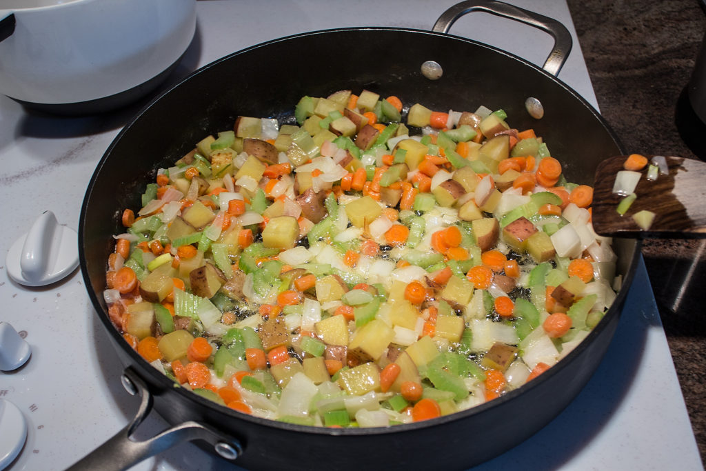 Saute vegetables in butter